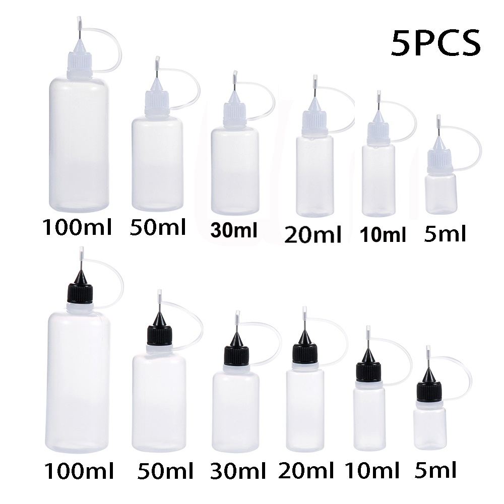 Quilling Paper Strips - 5/10/20/30/50/100ML Resuable Needle Tip Glue Applicator