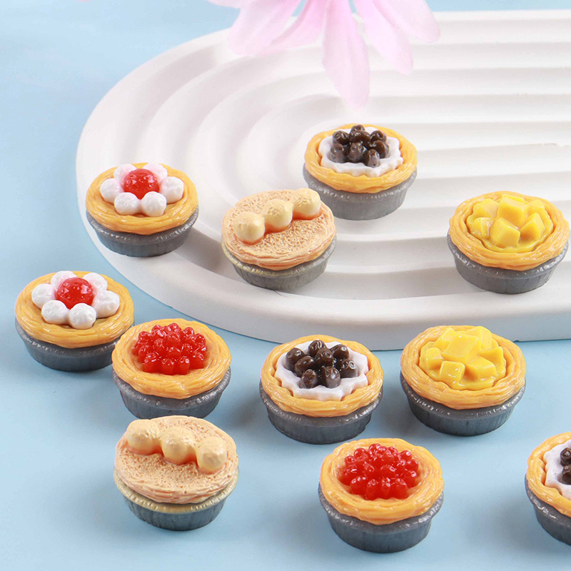 Art Craft House - ▶5Pcs 1/12 Dollhouse Simulation Egg Tart