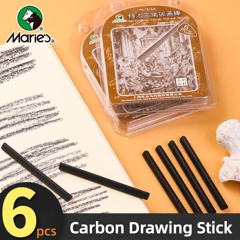 Sketching Charcoal Set - Triangle charcoal drawing stick, charcoal pencil