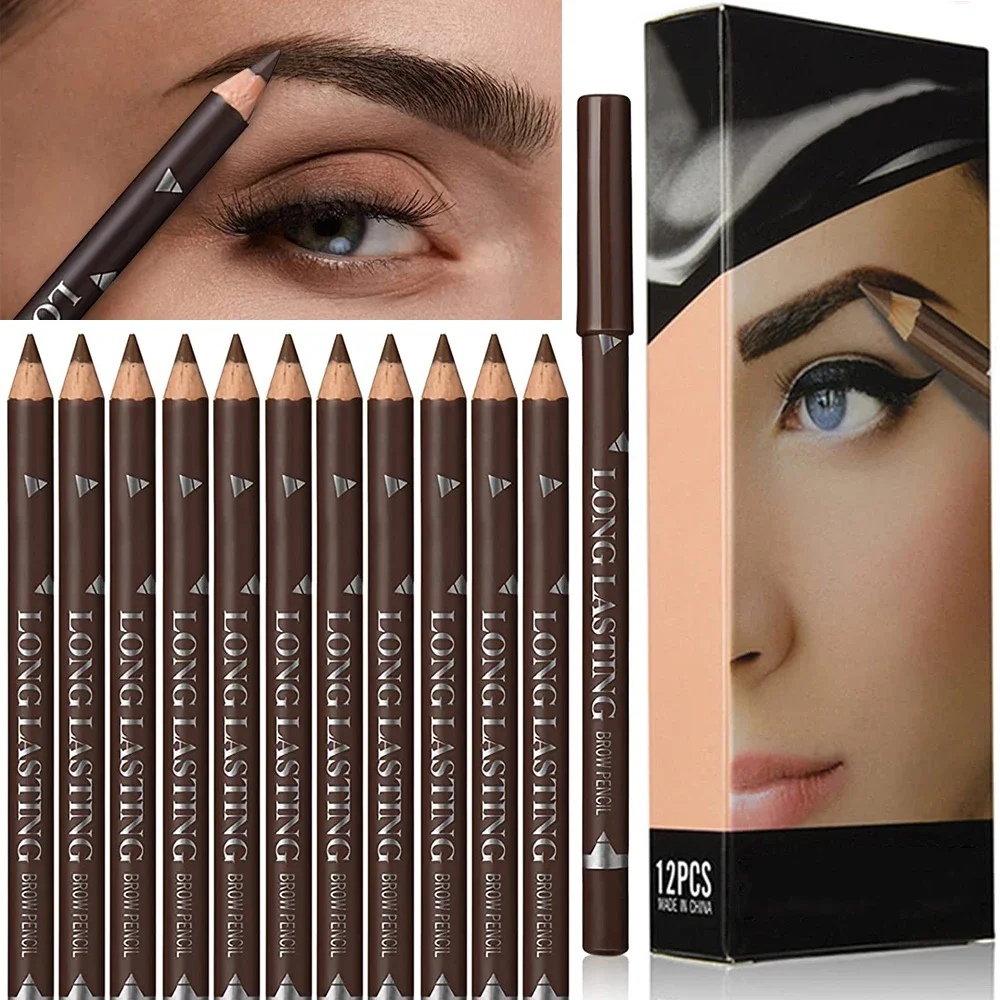 Colored Pencil Professional - 6/12Pcs Eye Brow Pencil Waterproof Professional