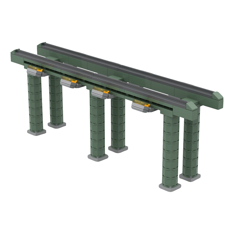 Art Craft Museum - 124pcs MOC Train Museum Stand Model