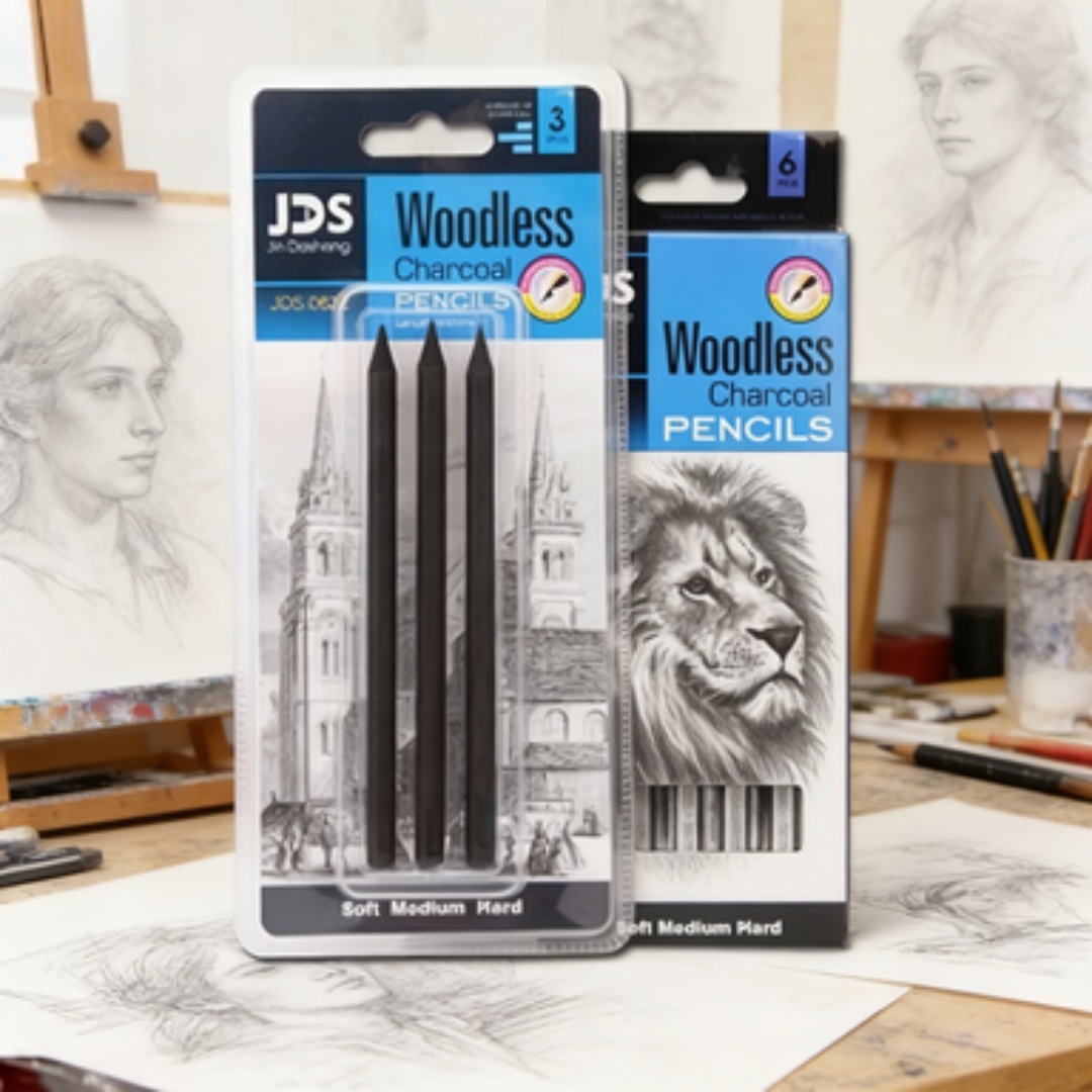 Sketching Charcoal Set - Professional Charcoal Pencils Soft Medium Hard