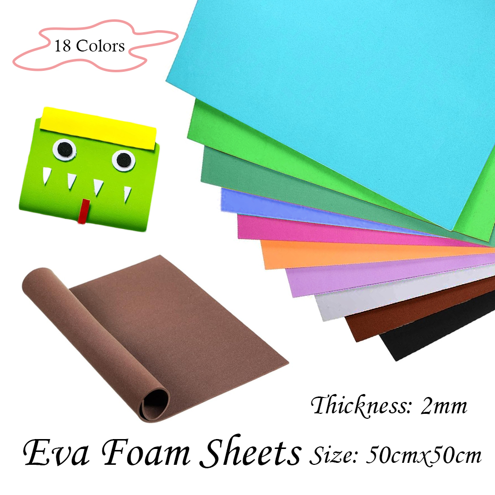 Art Craft Birthday Party - 18 Colors 2mm Thick Colorful EVA