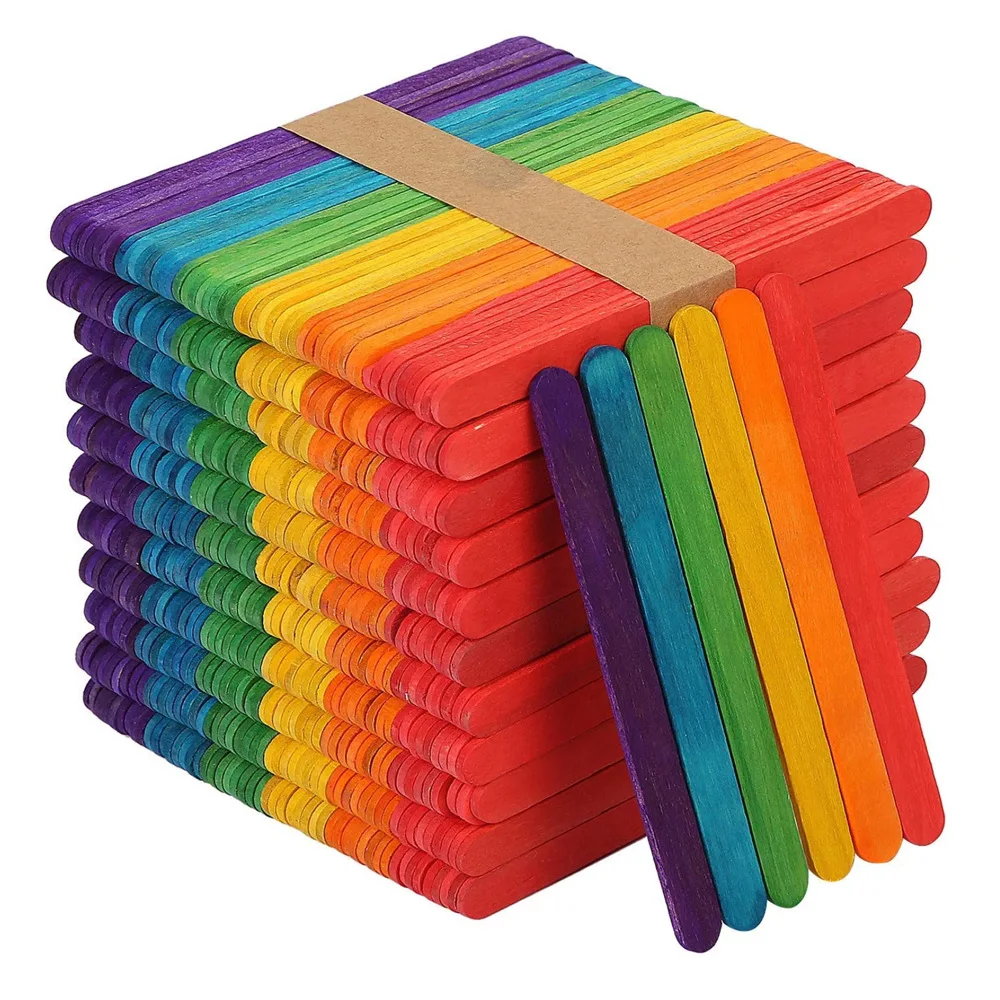 Art Craft Stick - 50PCS Colored Popsicle Sticks for Crafts