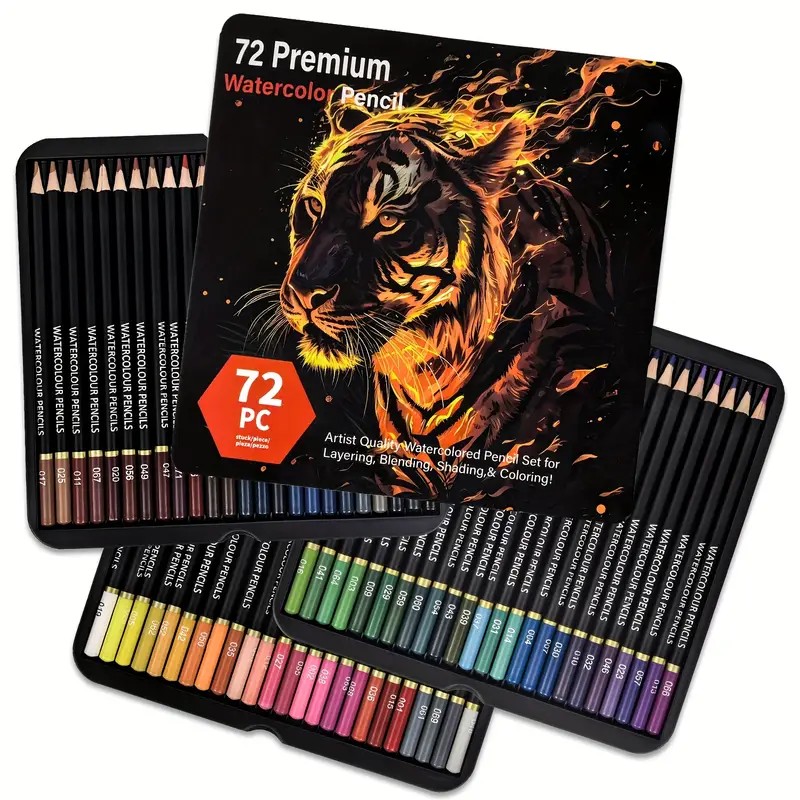 Colored Pencil Professional - Brutfuner 72 Watercolor Pencils - Vibrant