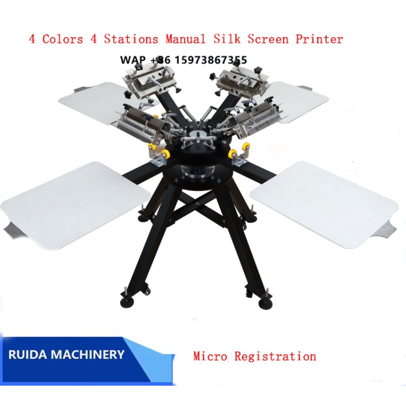 Silk Screen Printing - Rotary Textile Printing Machine 4 Color