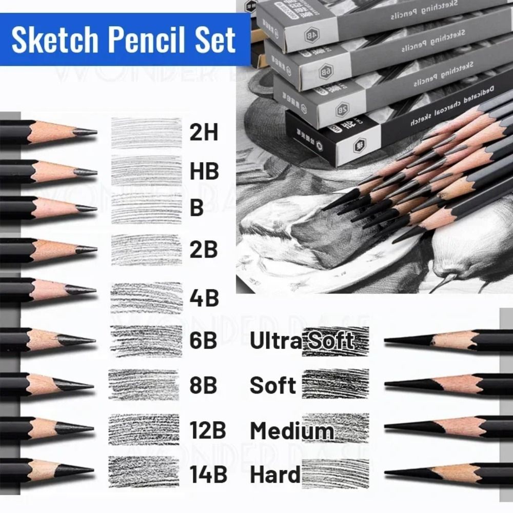 Professional Graphite Mixed Sk - Sketching Charcoal Set recension och pris