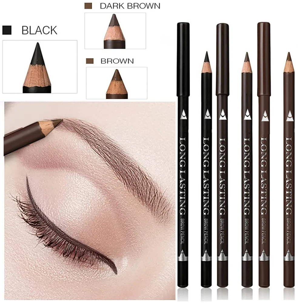 6/12Pcs Eye Brow Pencil Waterp - Colored Pencil Professional recension och pris