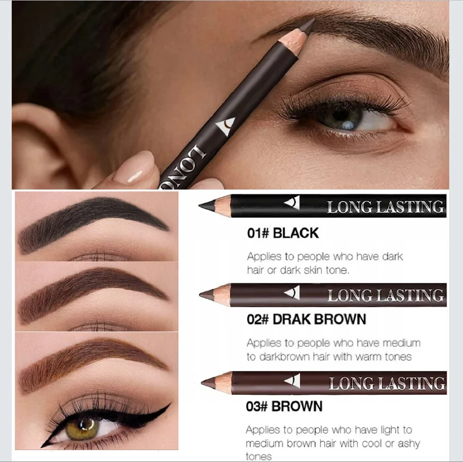 6/12Pcs Eye Brow Pencil Waterp - Colored Pencil Professional recension och pris