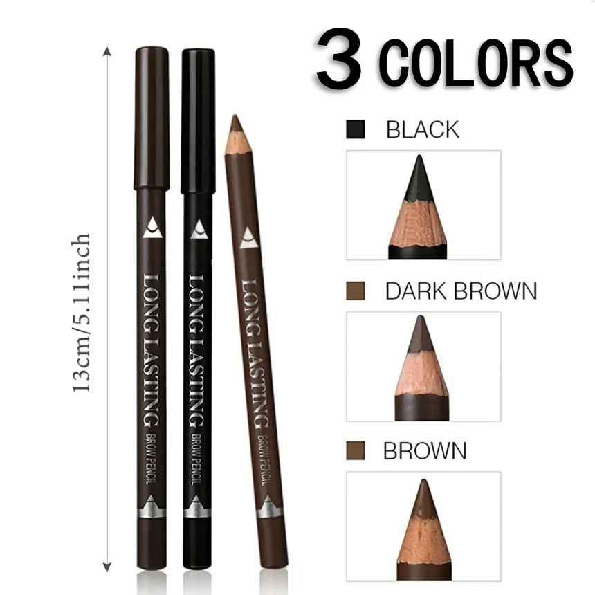 6/12Pcs Eye Brow Pencil Waterp - Colored Pencil Professional recension och pris