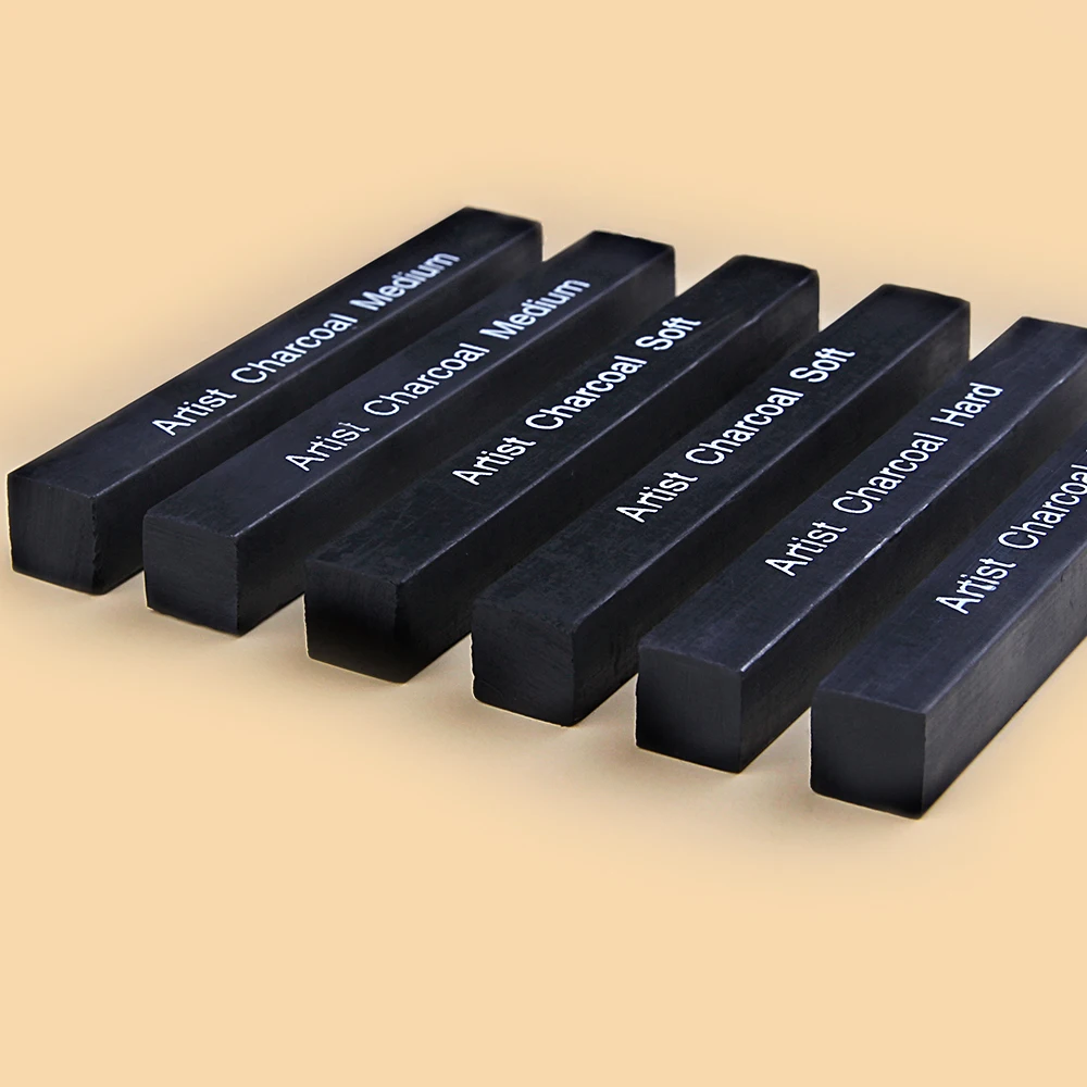 6pcs Sketch Charcoal Bars Set  - Sketching Charcoal Set recension och pris