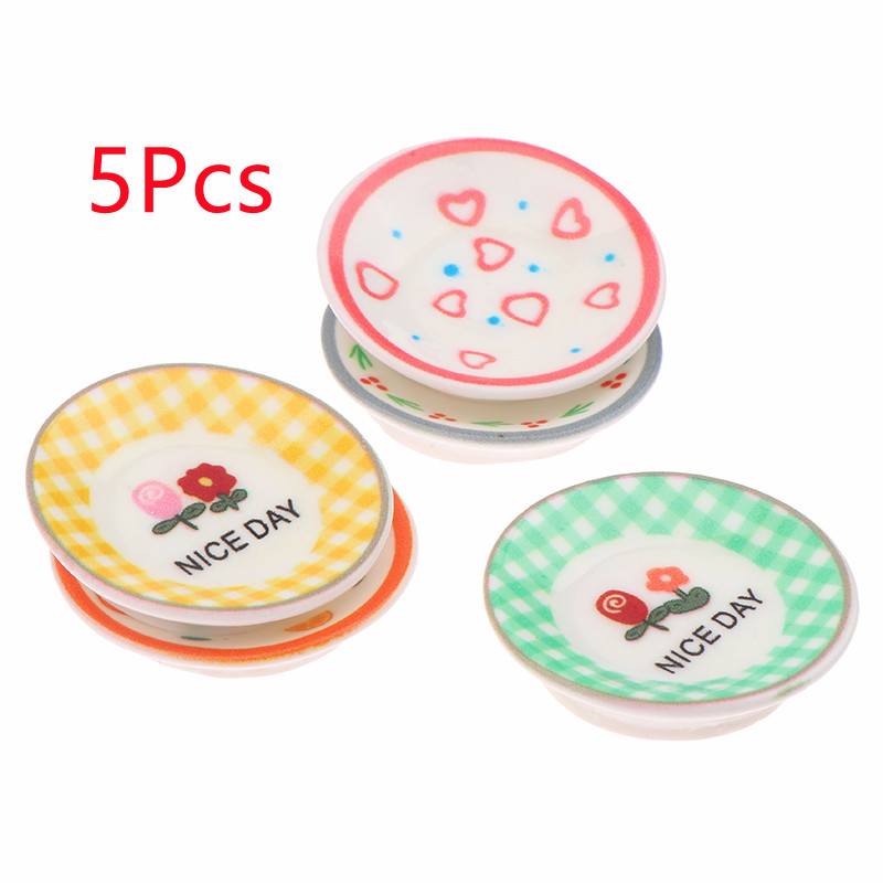 5Pcs 1/12 Dollhouse Mini Plate - Art Craft House recension och pris