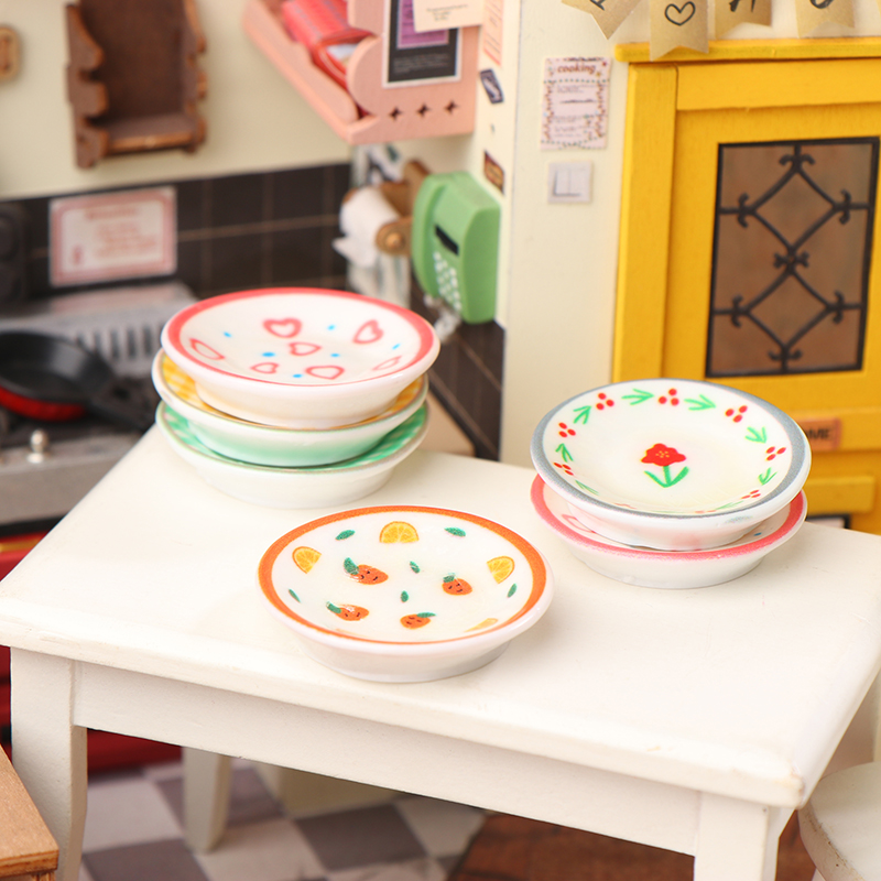 5Pcs 1/12 Dollhouse Mini Plate - Art Craft House recension och pris