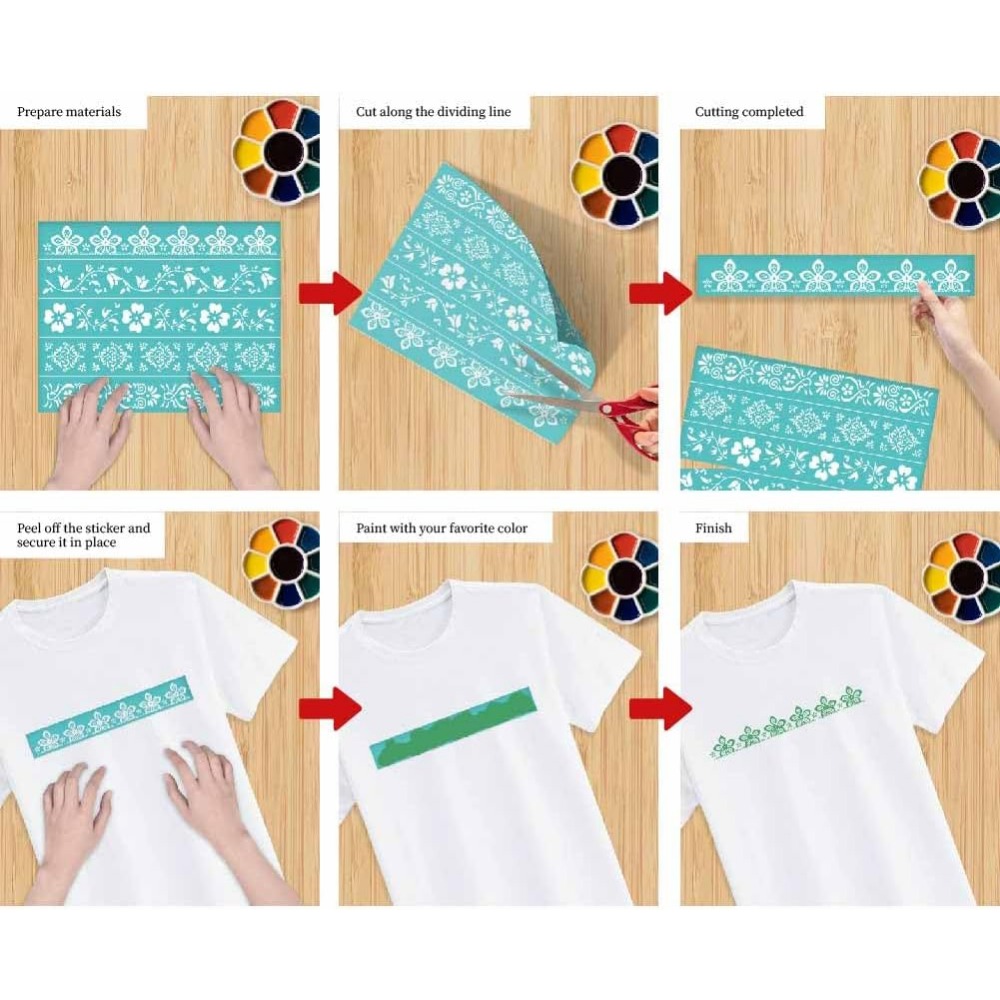 2 Pcs Flower Borders Silkscree - Silk Screen Printing recension och pris