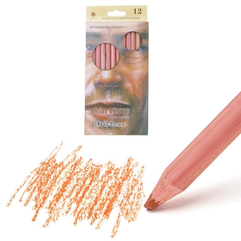 12Pcs Professional Soft Pastel - Colored Pencil Professional recension och pris