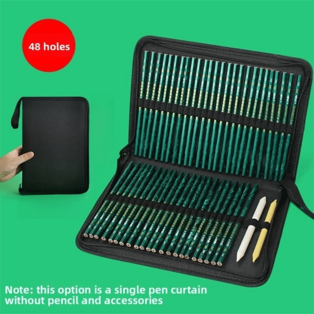 36/48/72 Hole Pen Curtain Blac - Colored Pencil Professional recension och pris
