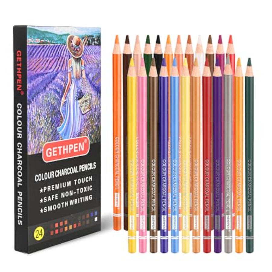 Colored Charcoal Pencils Drawi - Chalk Pastel Set recension och pris