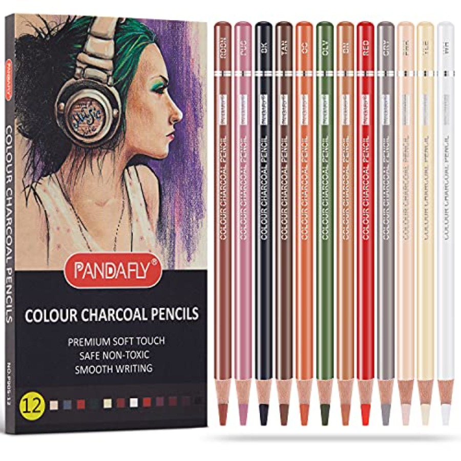 Professional Colored Charcoal  - Chalk Pastel Set recension och pris