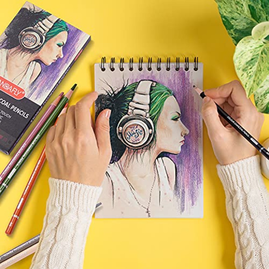 Professional Colored Charcoal  - Chalk Pastel Set recension och pris
