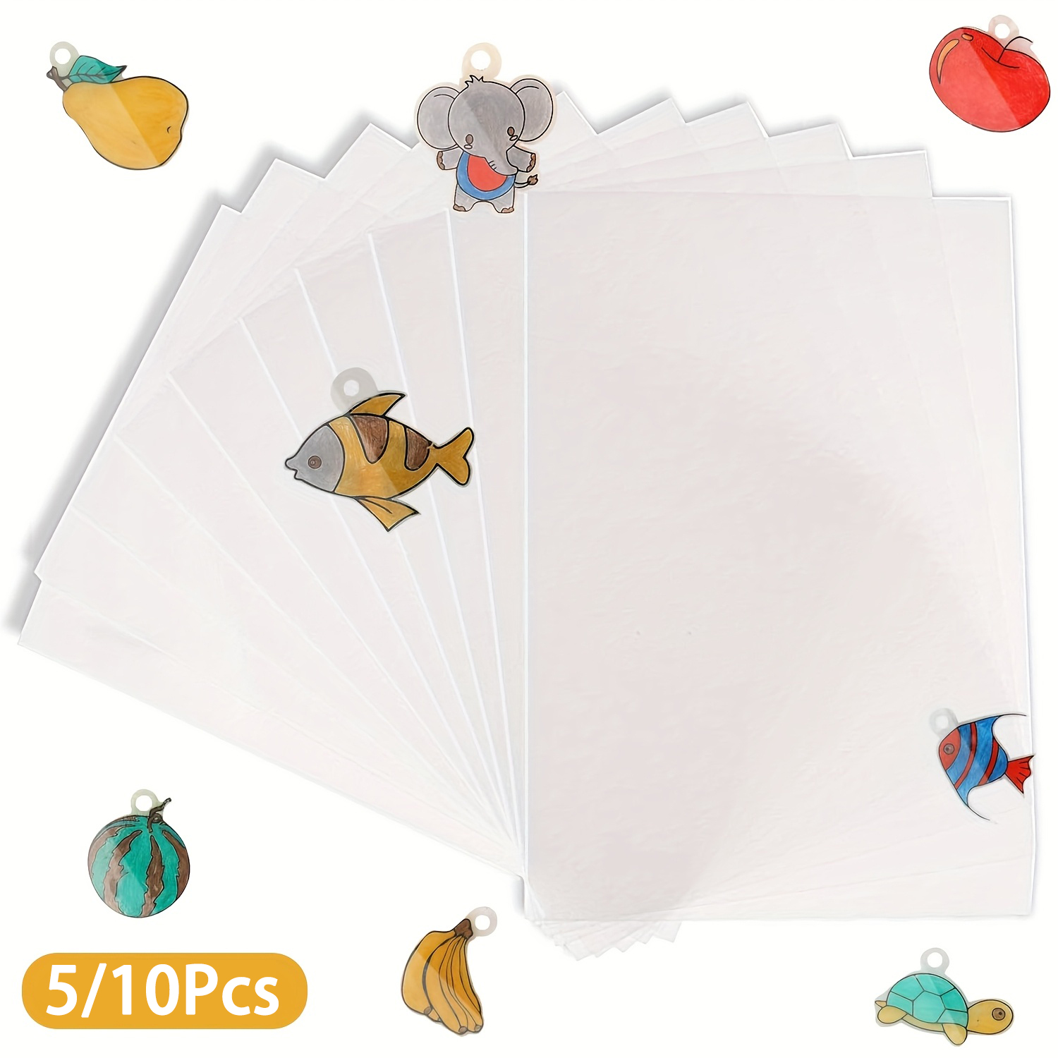 5-10 Pcs Shrink Plastic Sheets - Art Craft Birthday Party recension och pris