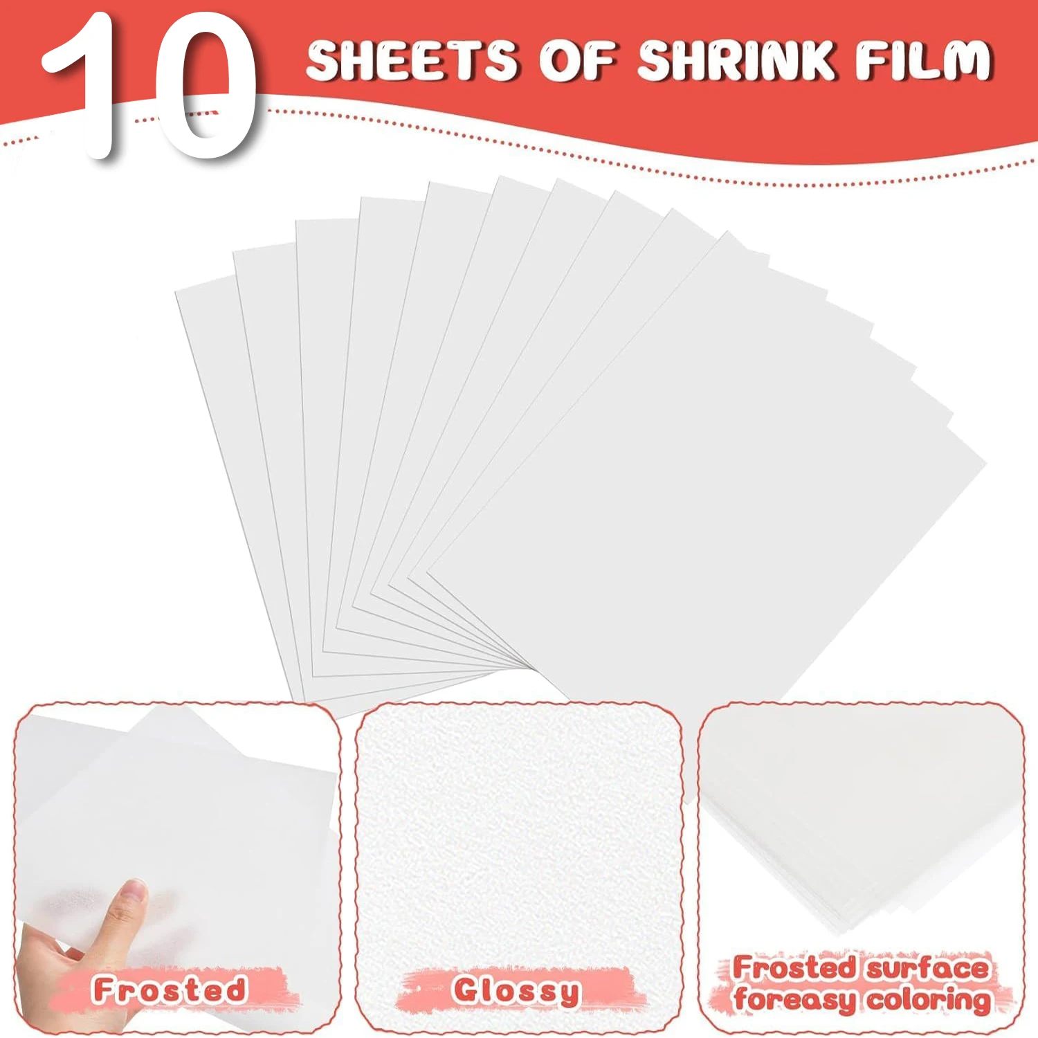 5-10 Pcs Shrink Plastic Sheets - Art Craft Birthday Party recension och pris