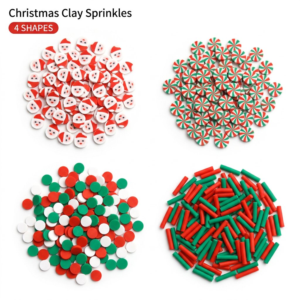 250pcs Christmas Polymer Clay  - Art Craft Birthday Party recension och pris