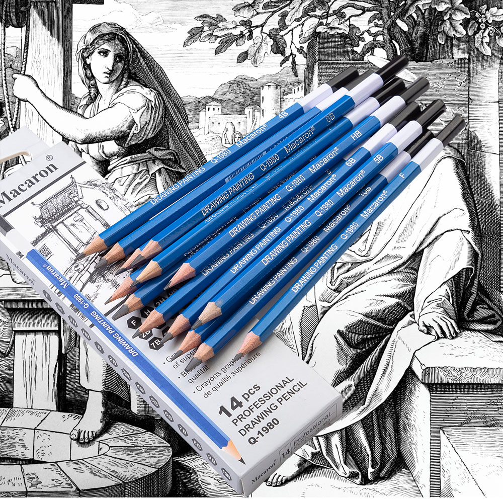 14Pcs Professional Sketch Char - Sketching Charcoal Set recension och pris