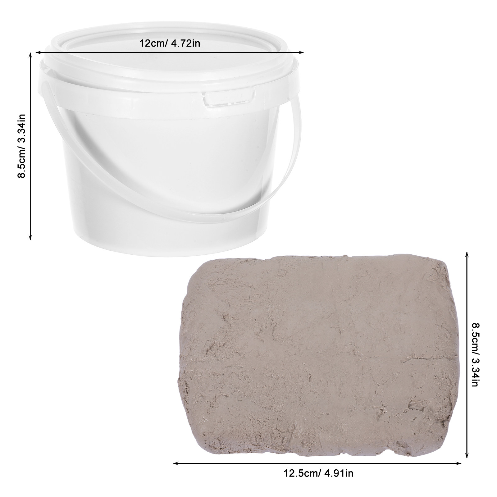1Set Air Dry Clay White Bucket - Art Craft Clay recension och pris