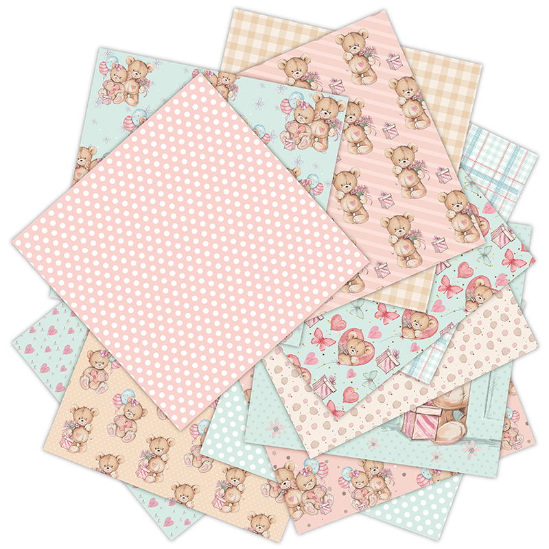 12 Sheets little bear Scrapboo - Art Craft Birthday Party recension och pris