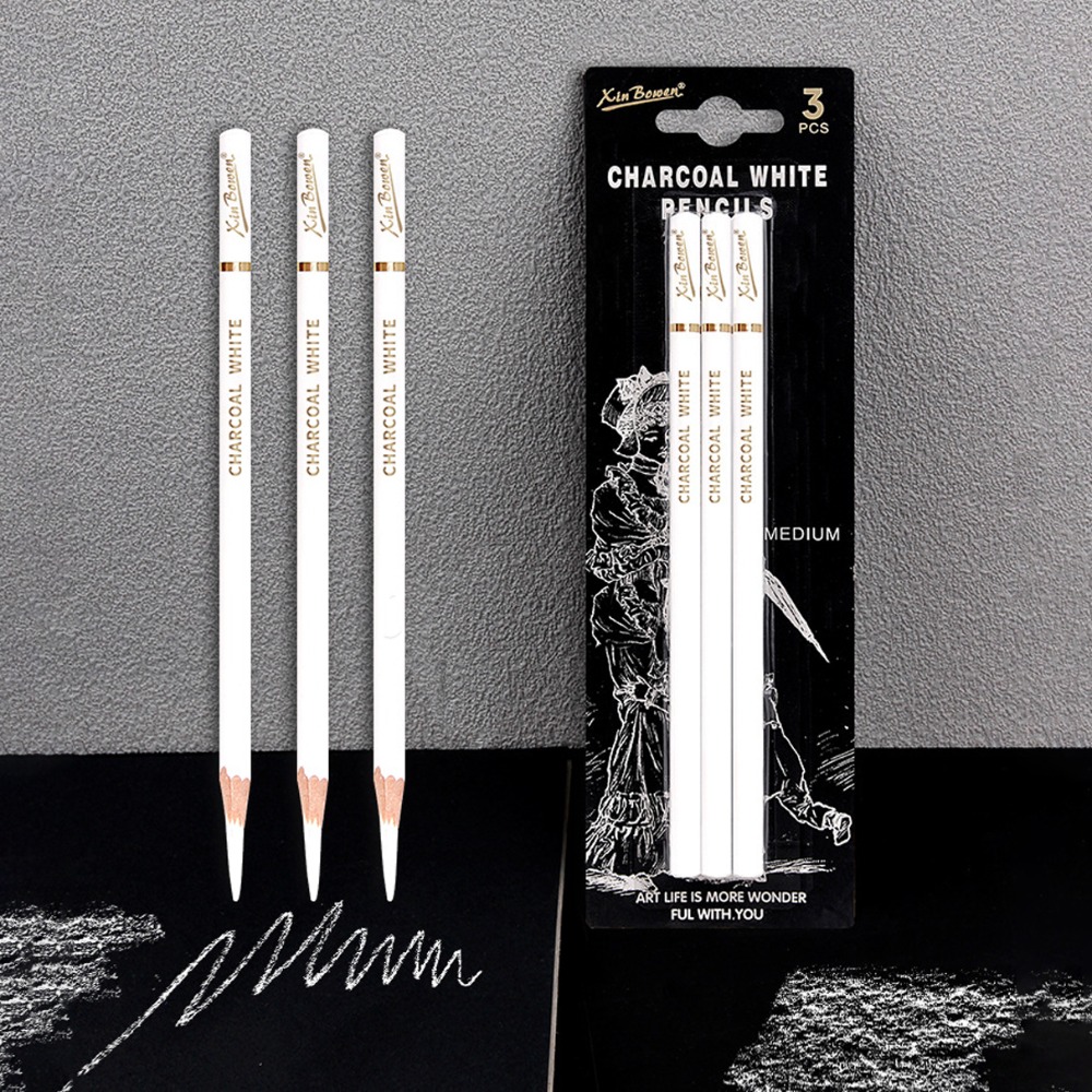 3Pcs Soft/Medium/Hard Charcoal - Sketching Charcoal Set recension och pris
