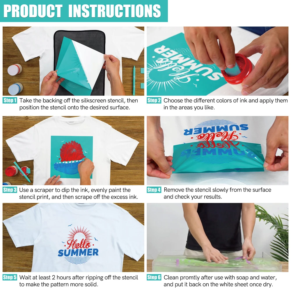 Silkscreen Stencil Reusable Se - Silk Screen Printing recension och pris