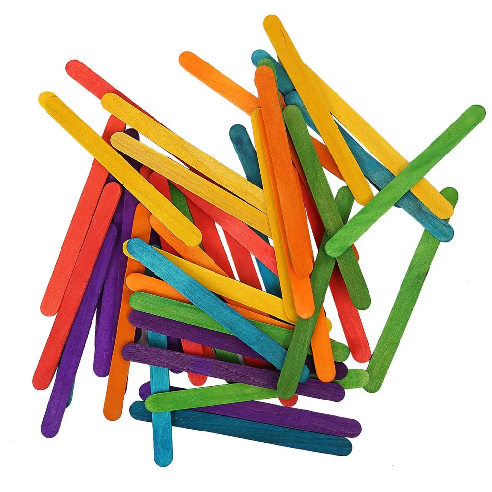 50PCS Colored Popsicle Sticks  - Art Craft Stick recension och pris