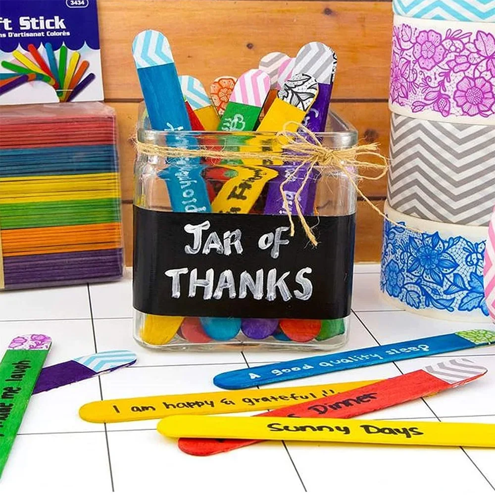 50PCS Colored Popsicle Sticks  - Art Craft Stick recension och pris