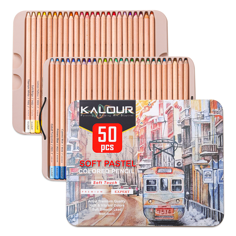 KALOUR 50 color luxury iron bo - Colored Pencil Professional recension och pris
