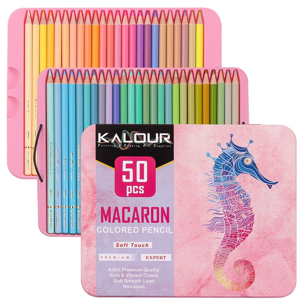KALOUR 50 color luxury iron bo - Colored Pencil Professional recension och pris