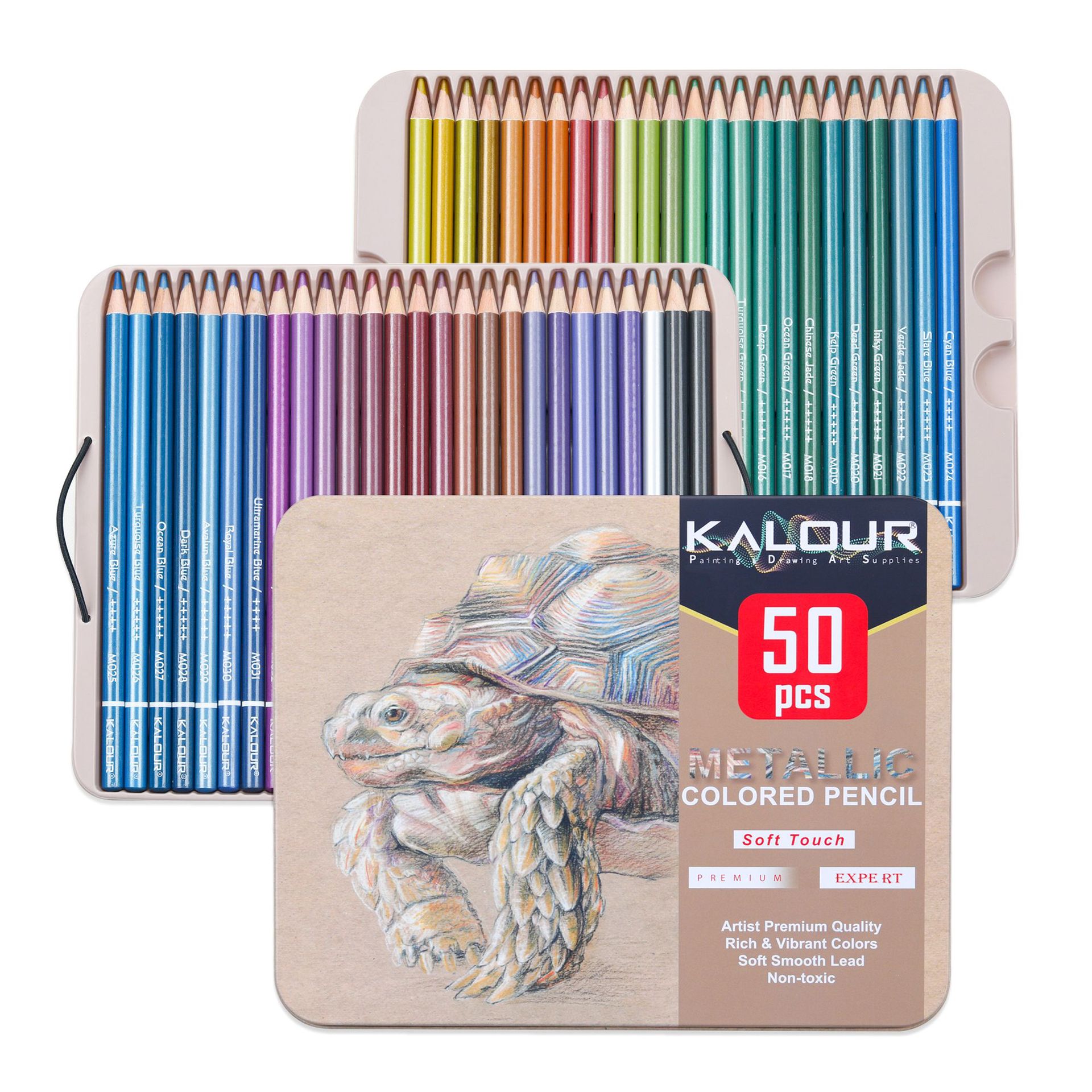 KALOUR 50 color luxury iron bo - Colored Pencil Professional recension och pris