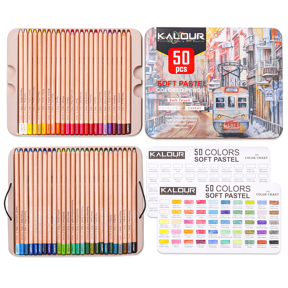 KALOUR 50 color luxury iron bo - Colored Pencil Professional recension och pris