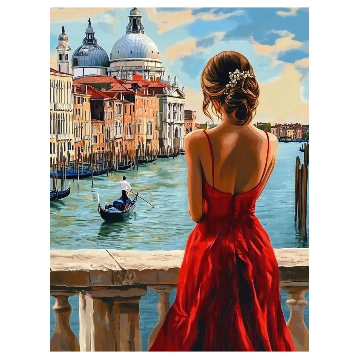 Red clad beauty 30X40CM/11.8X1 - Eco Art Craft recension och pris