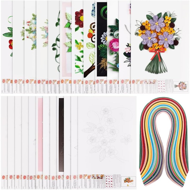 1Set 12 Pcs Quilling Paper Ste - Quilling Paper Strips recension och pris