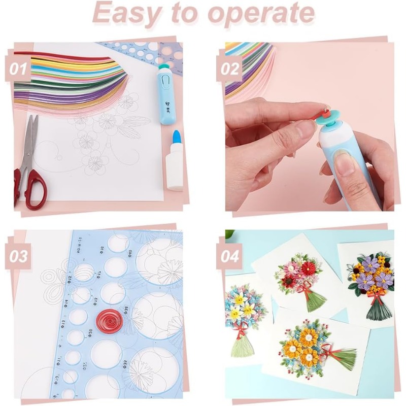 1Set 12 Pcs Quilling Paper Ste - Quilling Paper Strips recension och pris
