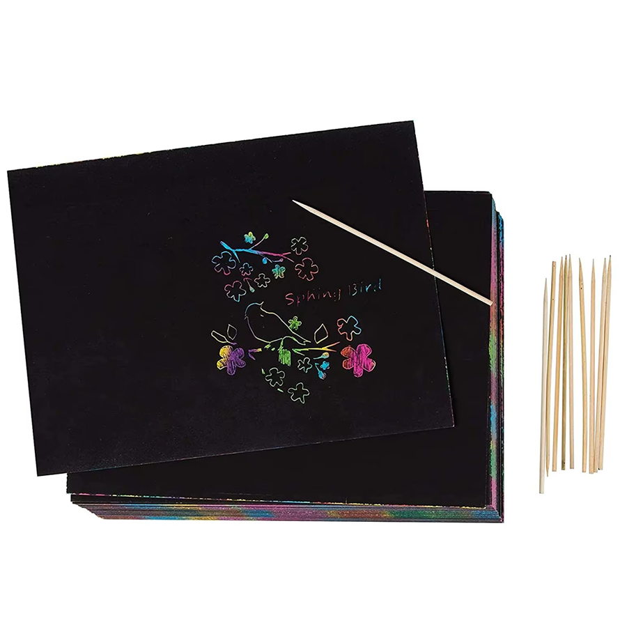 10/30pcs Rainbow Scratch Paper - Art Craft Birthday Party recension och pris
