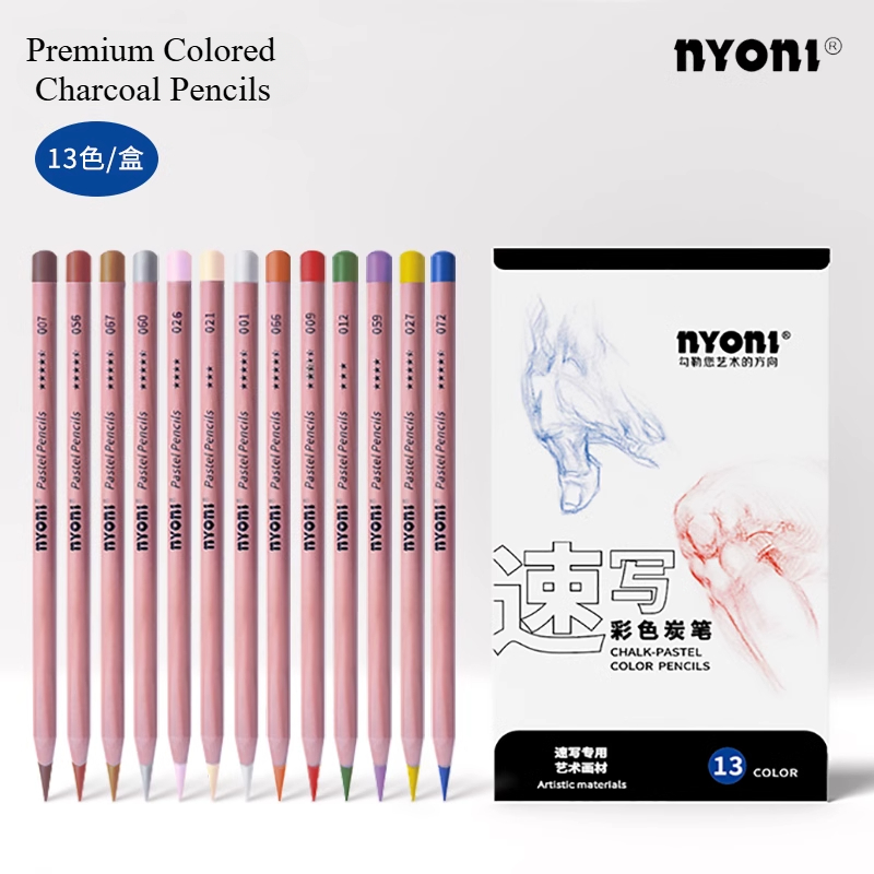 NYONI Premium Colored Charcoal - Chalk Pastel Set recension och pris