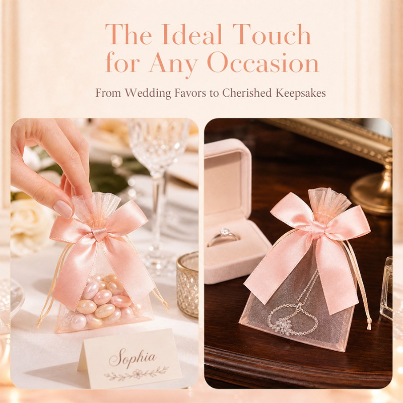 10/20pcs Pink Bow Gift Bags Tr - Art Craft Birthday Party recension och pris