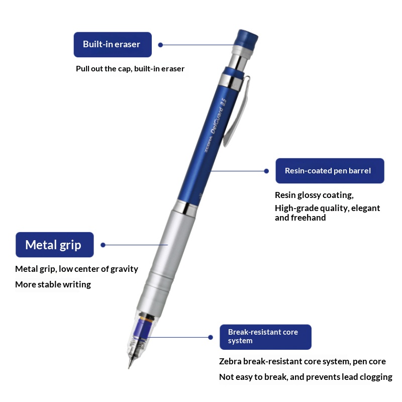 Japanese ZEBRA DelGuard MA86 M - Colored Pencil Professional recension och pris