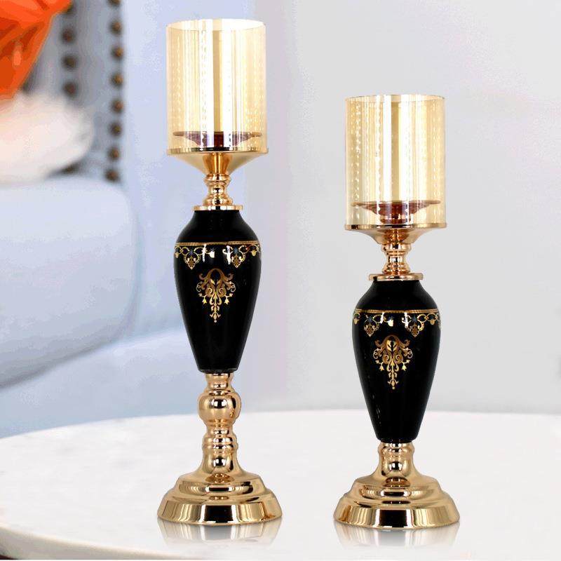 Candlestick ornament metal gla - Art Craft Restaurant recension och pris