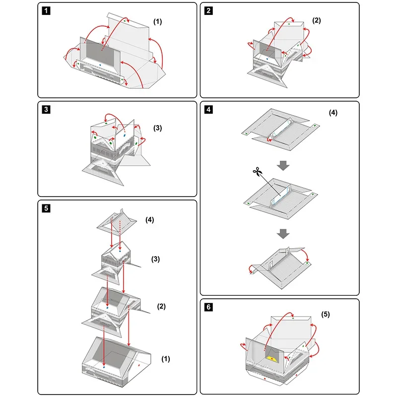 Japan Kumamoto Castle Folding  - Art Craft Building recension och pris